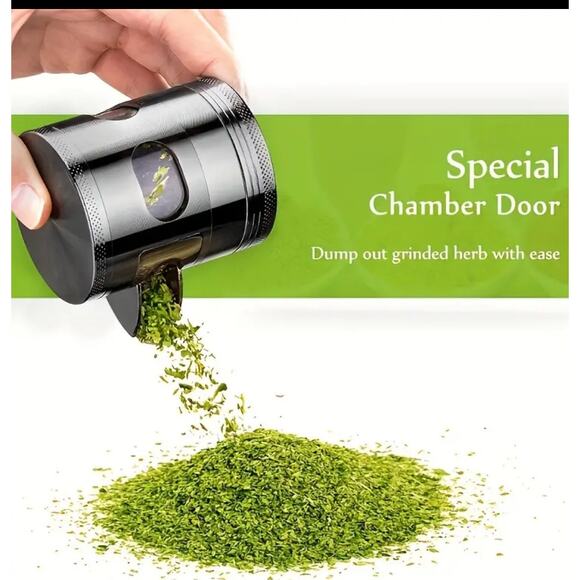 Mini Spice Herb Grinder -4-layer Zinc Alloy - Picture 7 of 9
